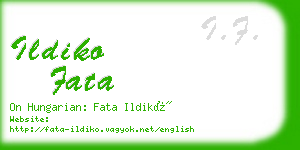 ildiko fata business card